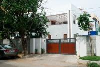 view of the house from the road.